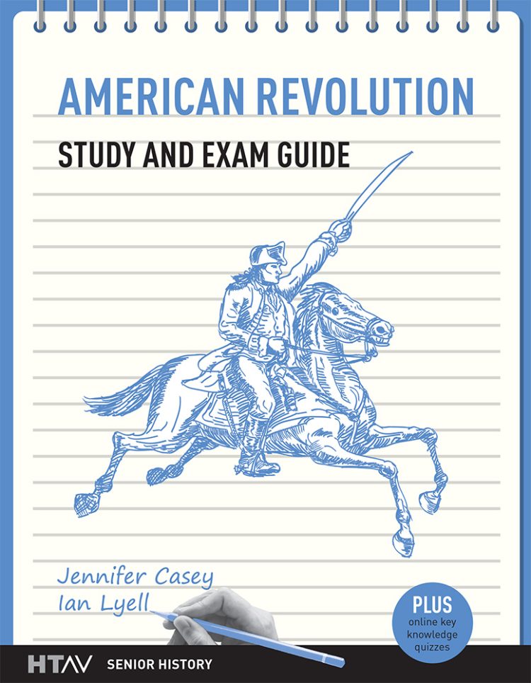 Front cover of the American Revolution Study and Exam Guide.